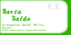 marta walko business card